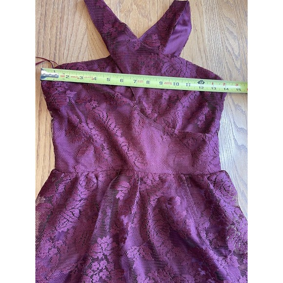 Penelope Tree Dress Burgundy New NWT Lace Sleeveless Girls 12 - Picture 4 of 6